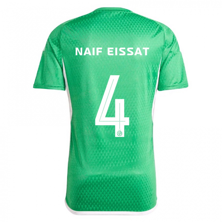 Herren Lisav Naif Eissat #4 Weiß Blau Heimtrikot Trikot 2023/24 T-Shirt