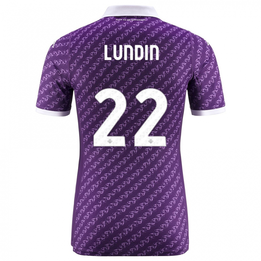 Herren Karin Lundin #22 Violett Heimtrikot Trikot 2023/24 T-Shirt