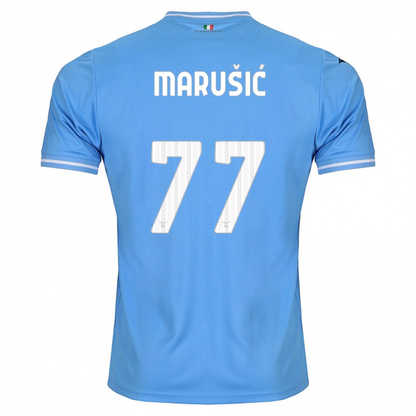 Herren Adam Marusic #77 Blau Heimtrikot Trikot 2023/24 T-Shirt