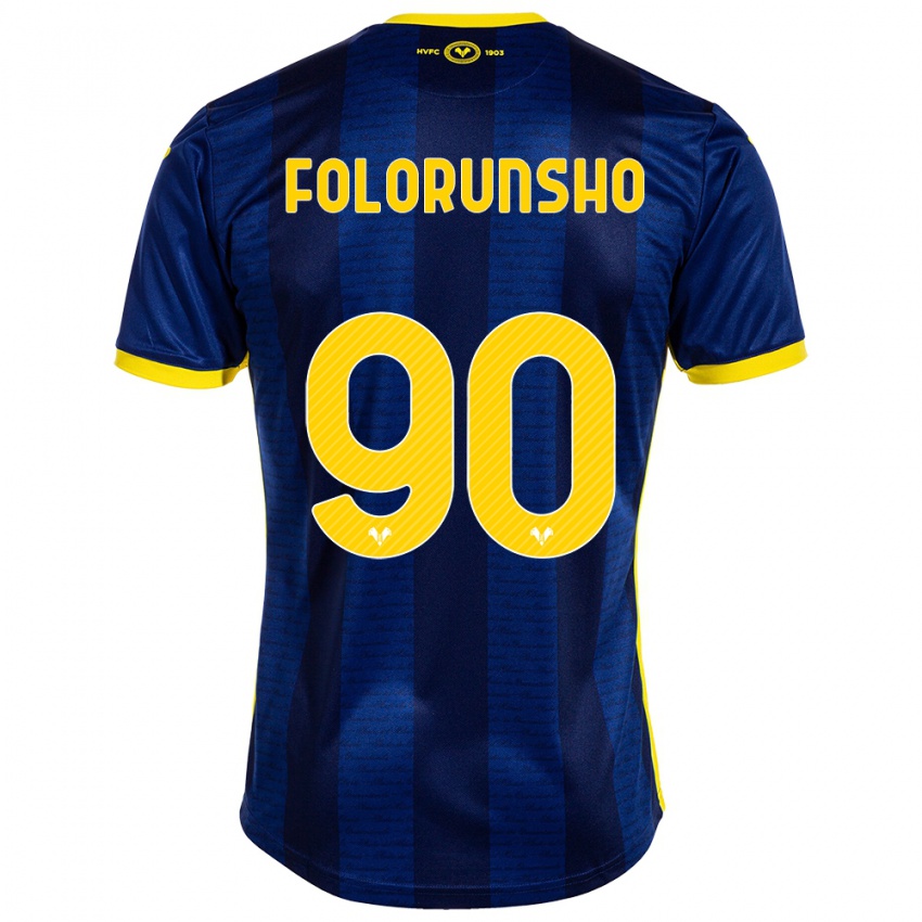 Herren Michael Folorunsho #90 Marine Heimtrikot Trikot 2023/24 T-Shirt