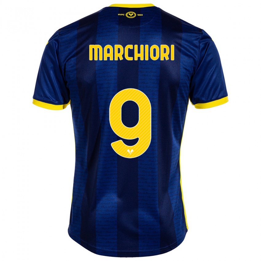 Herren Giorgia Marchiori #9 Marine Heimtrikot Trikot 2023/24 T-Shirt