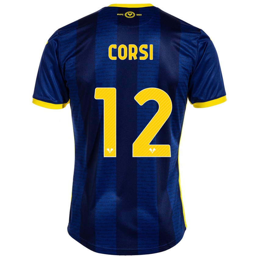 Herren Sara Corsi #12 Marine Heimtrikot Trikot 2023/24 T-Shirt