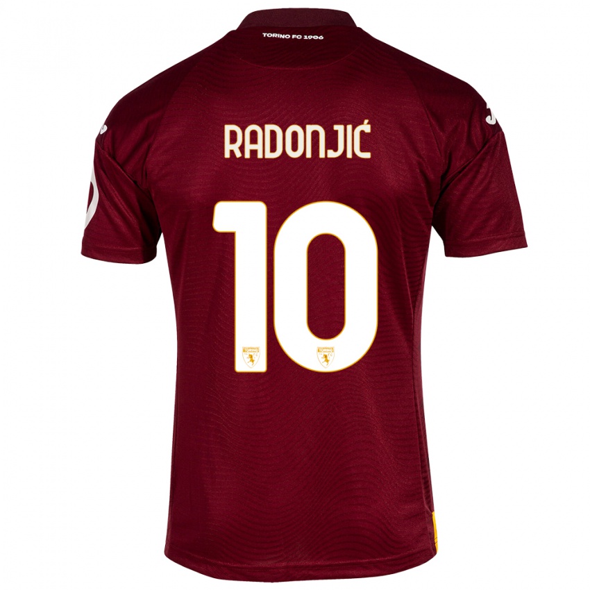 Herren Nemanja Radonjic #10 Dunkelrot Heimtrikot Trikot 2023/24 T-Shirt