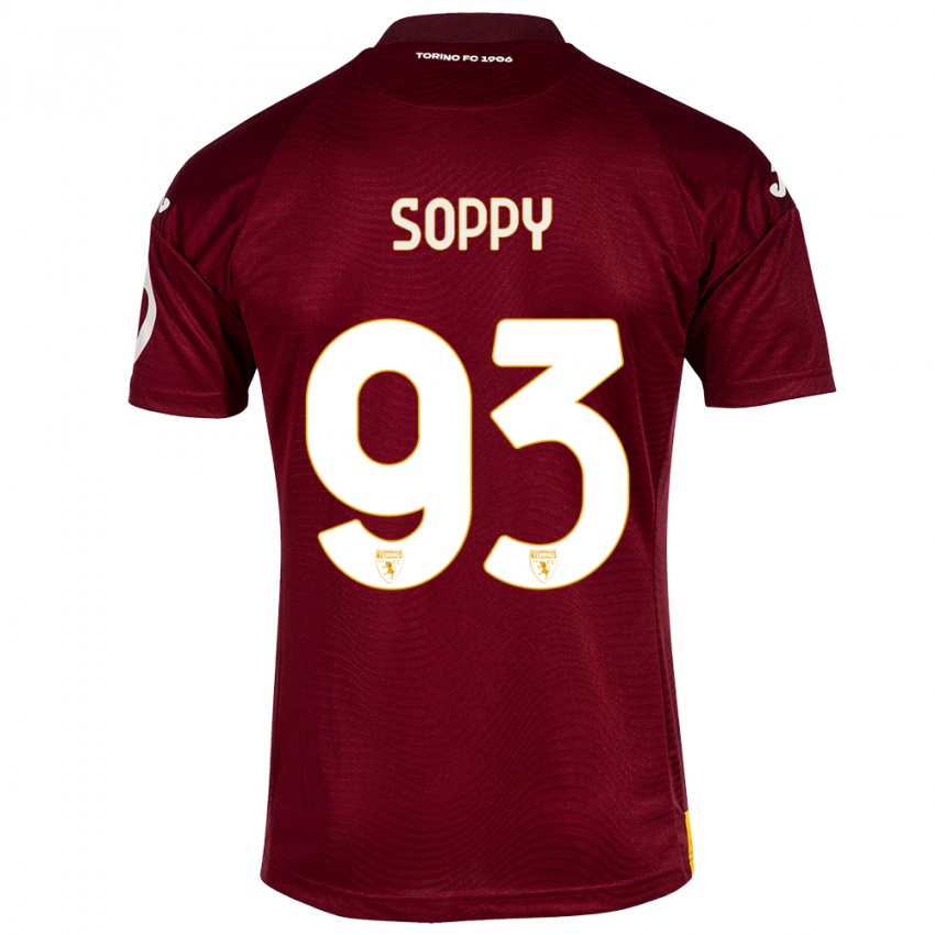 Herren Brandon Soppy #93 Dunkelrot Heimtrikot Trikot 2023/24 T-Shirt