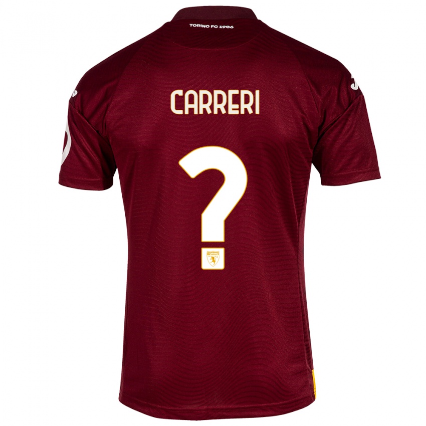 Herren Carlo Carreri #0 Dunkelrot Heimtrikot Trikot 2023/24 T-Shirt