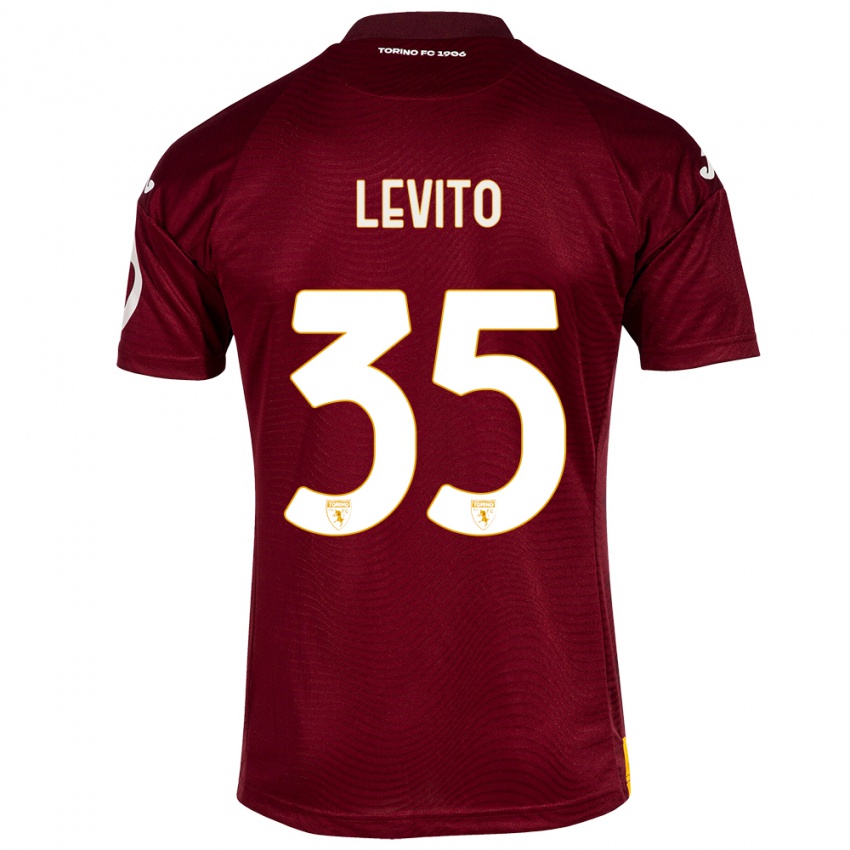 Herren Isabeau Levito #35 Dunkelrot Heimtrikot Trikot 2023/24 T-Shirt