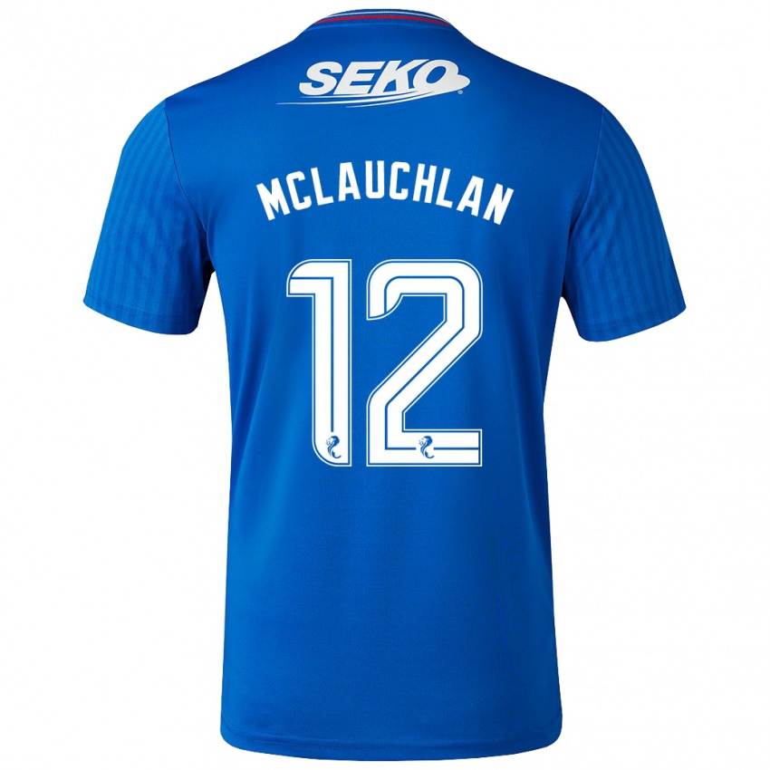 Herren Rachel Mclauchlan #12 Blau Heimtrikot Trikot 2023/24 T-Shirt