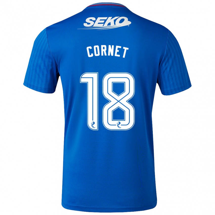 Herren Chelsea Cornet #18 Blau Heimtrikot Trikot 2023/24 T-Shirt