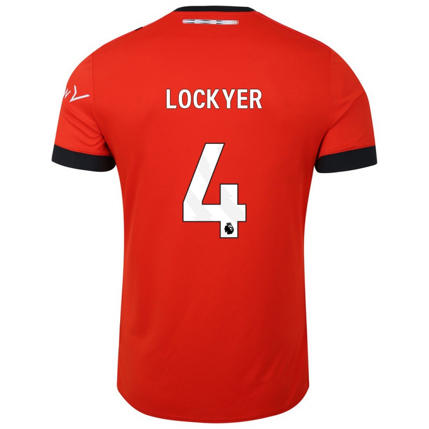 Herren Tom Lockyer #4 Rot Heimtrikot Trikot 2023/24 T-Shirt