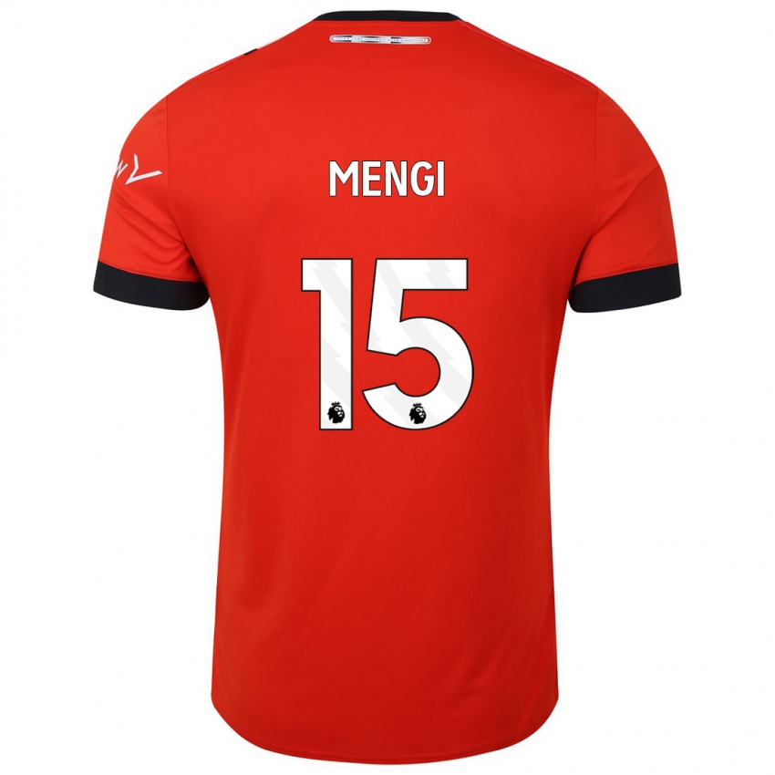 Herren Teden Mengi #15 Rot Heimtrikot Trikot 2023/24 T-Shirt