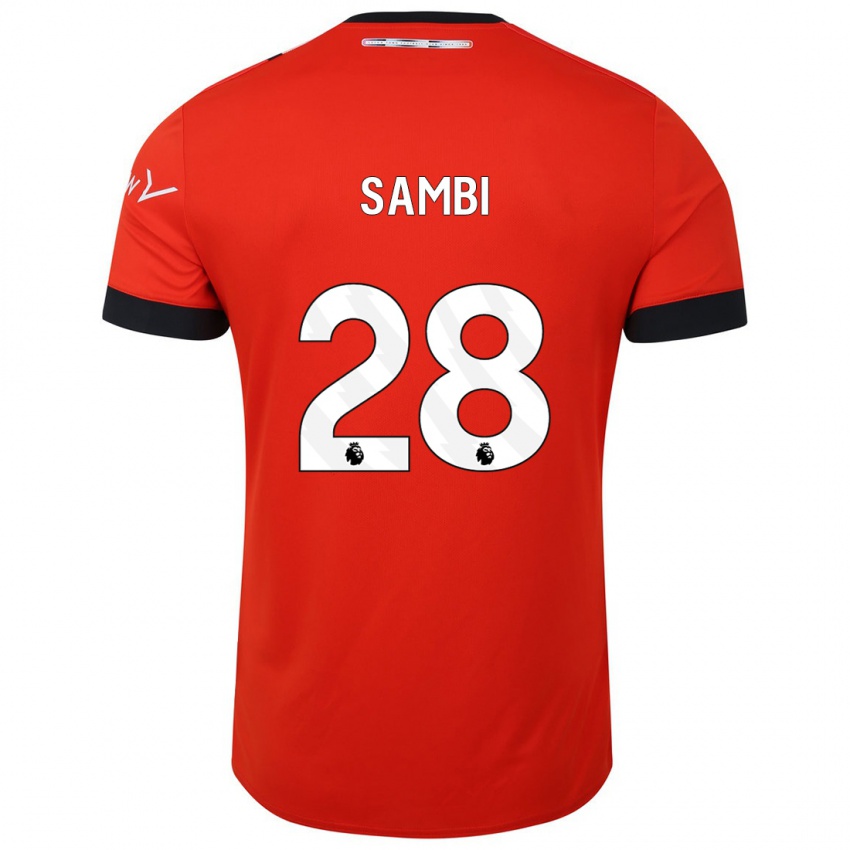 Herren Albert Sambi Lokonga #28 Rot Heimtrikot Trikot 2023/24 T-Shirt