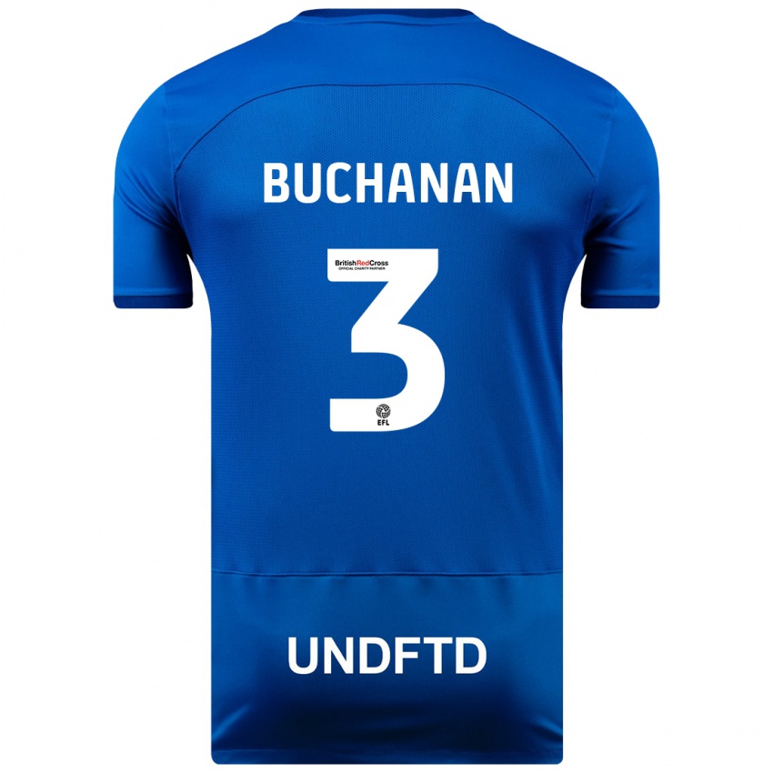 Herren Lee Buchanan #3 Blau Heimtrikot Trikot 2023/24 T-Shirt