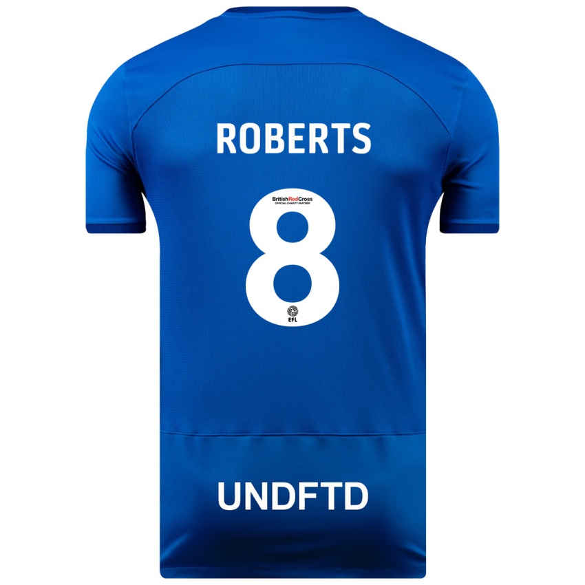 Herren Tyler Roberts #8 Blau Heimtrikot Trikot 2023/24 T-Shirt