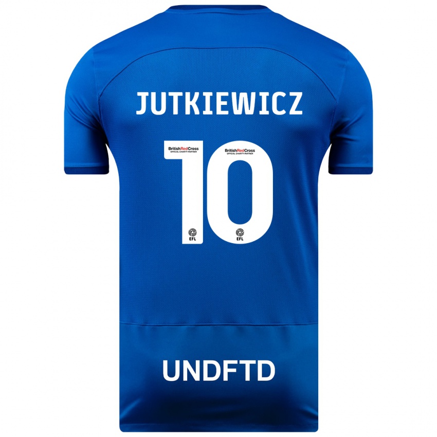 Herren Lukas Jutkiewicz #10 Blau Heimtrikot Trikot 2023/24 T-Shirt