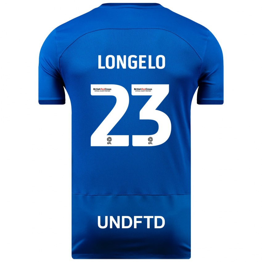 Herren Emmanuel Longelo #23 Blau Heimtrikot Trikot 2023/24 T-Shirt