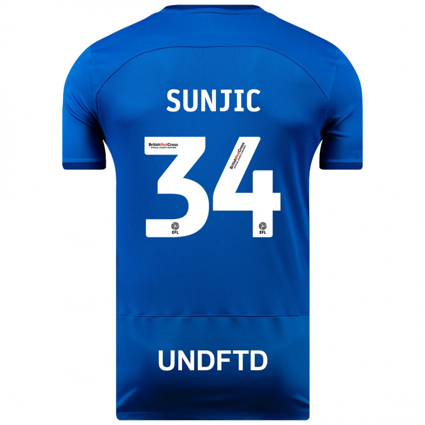 Herren Ivan Sunjic #34 Blau Heimtrikot Trikot 2023/24 T-Shirt