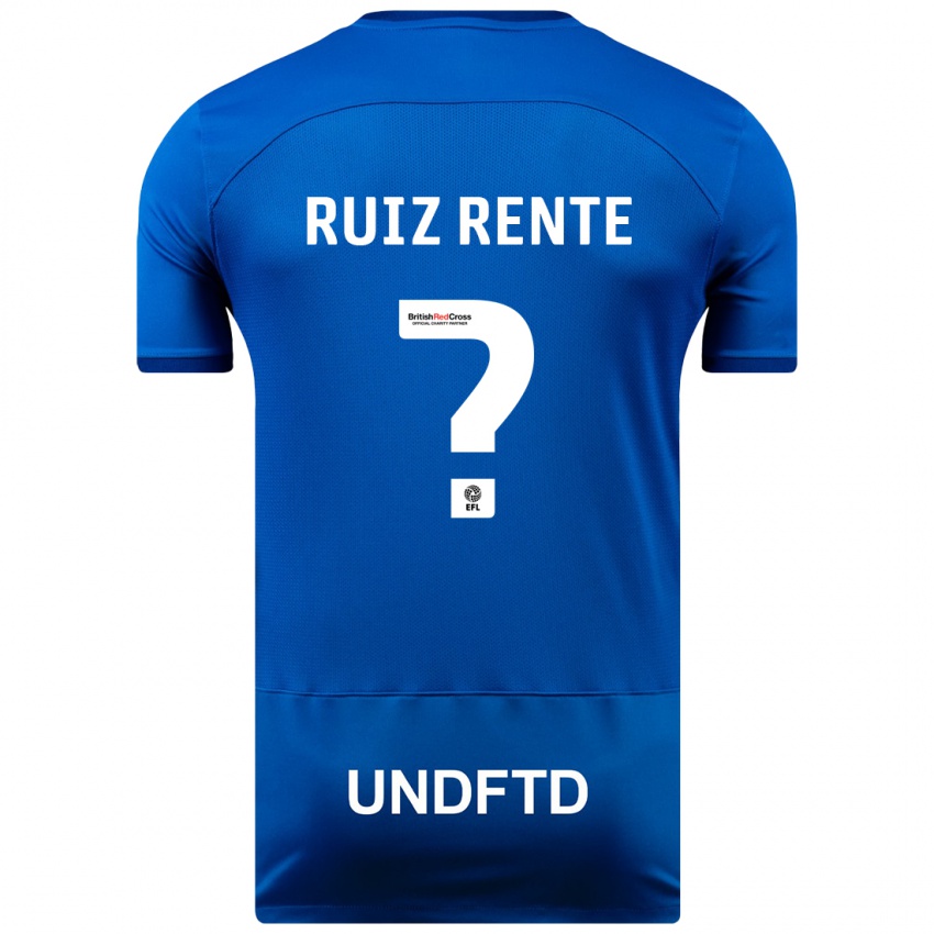 Herren Álvaro Ruiz Rente #0 Blau Heimtrikot Trikot 2023/24 T-Shirt