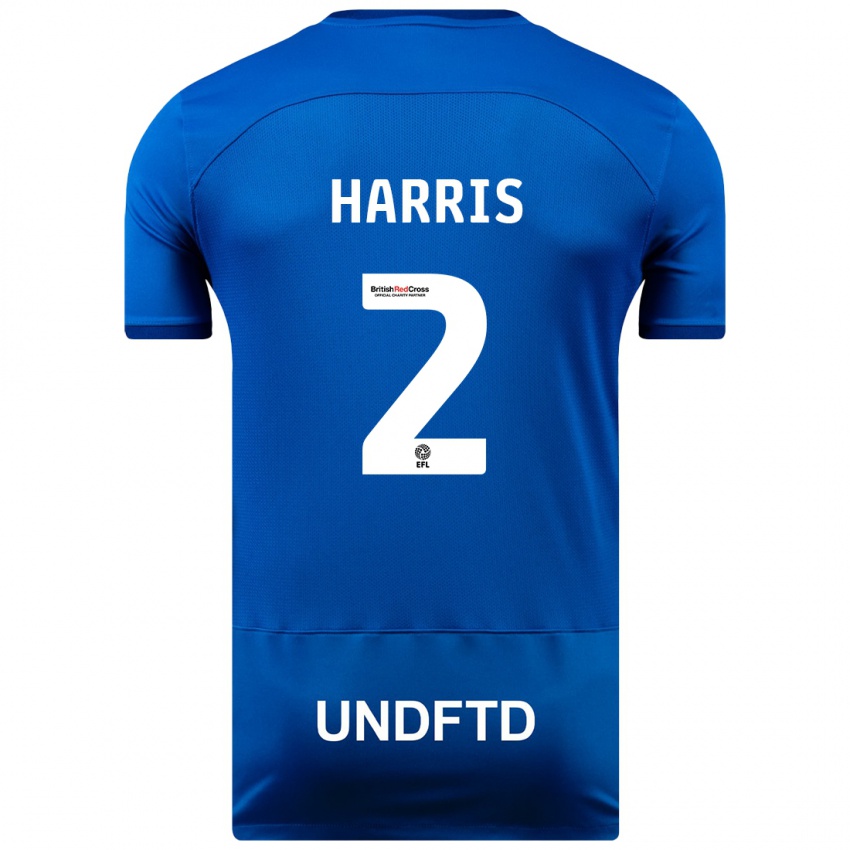 Herren Martha Harris #2 Blau Heimtrikot Trikot 2023/24 T-Shirt