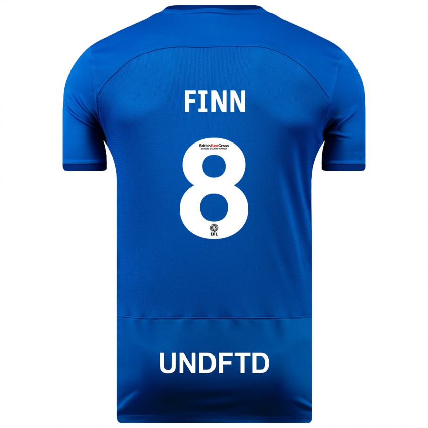 Herren Jamie Finn #8 Blau Heimtrikot Trikot 2023/24 T-Shirt
