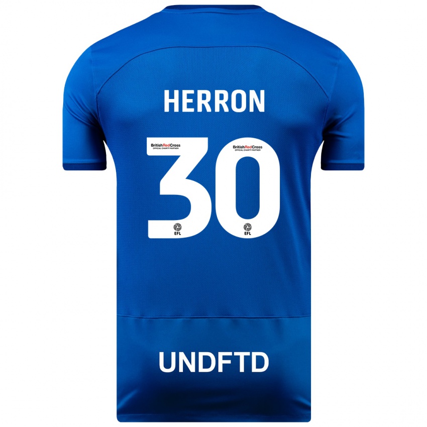 Herren Neve Herron #30 Blau Heimtrikot Trikot 2023/24 T-Shirt