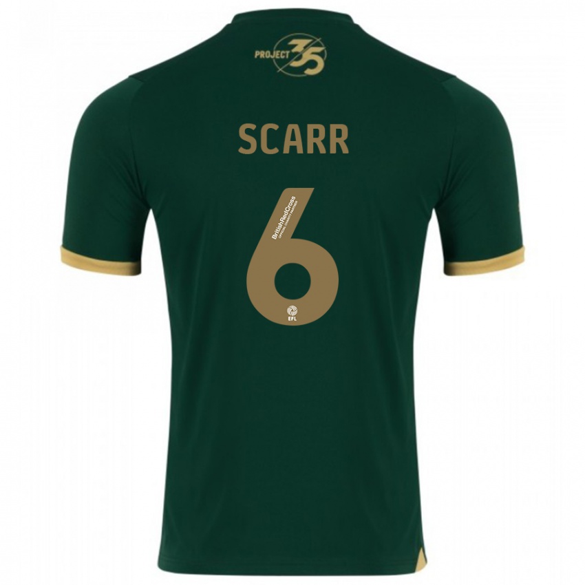 Herren Dan Scarr #6 Grün Heimtrikot Trikot 2023/24 T-Shirt