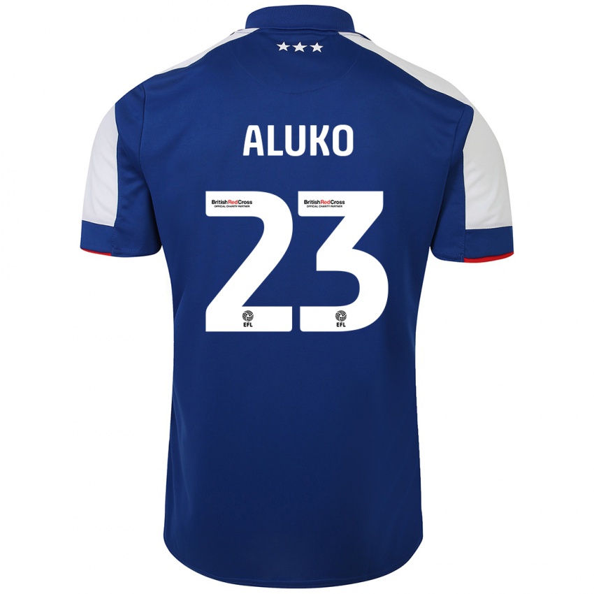 Herren Sone Aluko #23 Blau Heimtrikot Trikot 2023/24 T-Shirt