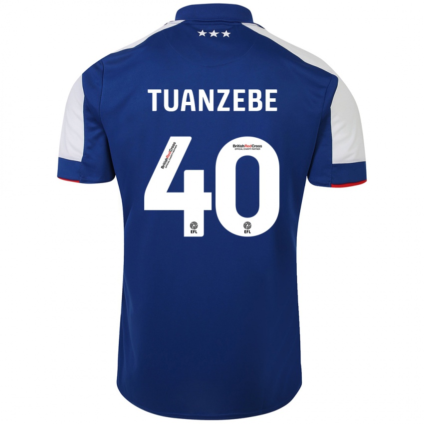 Herren Axel Tuanzebe #40 Blau Heimtrikot Trikot 2023/24 T-Shirt