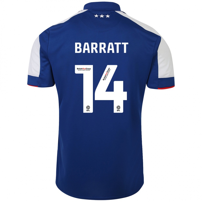 Herren Zoe Barratt #14 Blau Heimtrikot Trikot 2023/24 T-Shirt