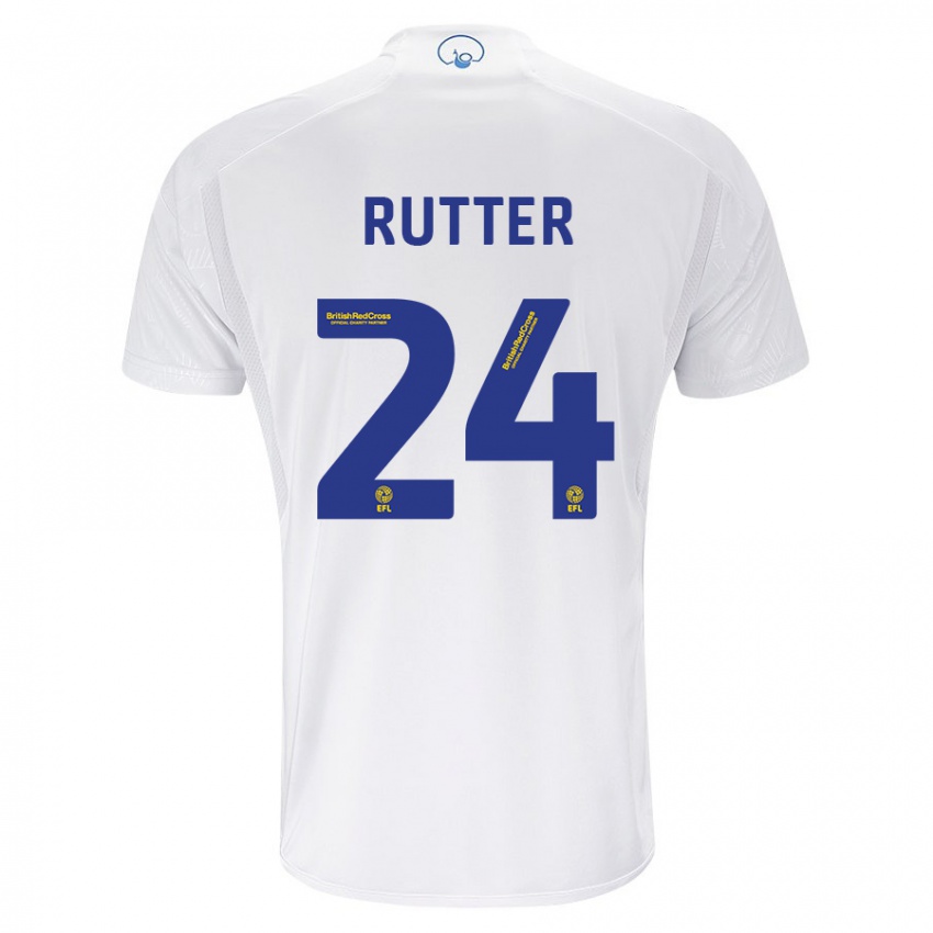 Herren Georginio Rutter #24 Weiß Heimtrikot Trikot 2023/24 T-Shirt