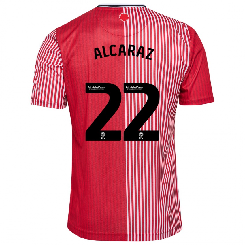 Herren Carlos Alcaraz #22 Rot Heimtrikot Trikot 2023/24 T-Shirt