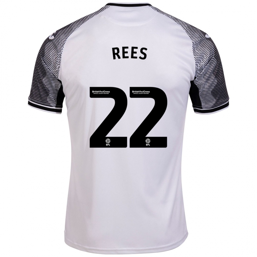 Herren Nia Rees #22 Weiß Heimtrikot Trikot 2023/24 T-Shirt