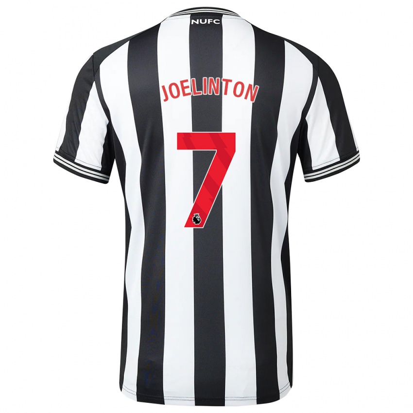 Herren Joelinton #7 Schwarz-Weiss Heimtrikot Trikot 2023/24 T-Shirt