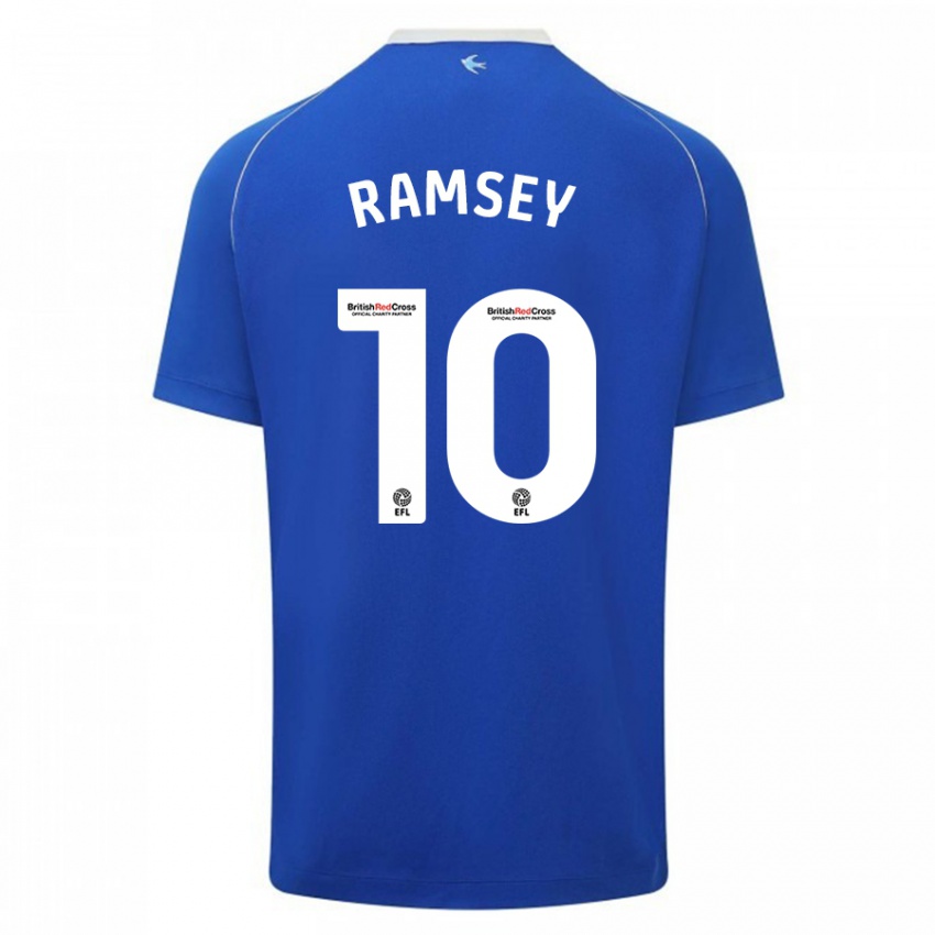 Herren Aaron Ramsey #10 Blau Heimtrikot Trikot 2023/24 T-Shirt