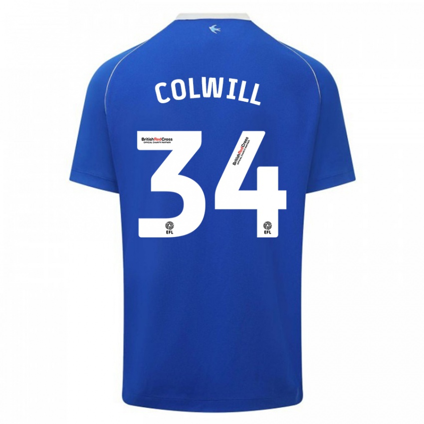 Herren Joel Colwill #34 Blau Heimtrikot Trikot 2023/24 T-Shirt