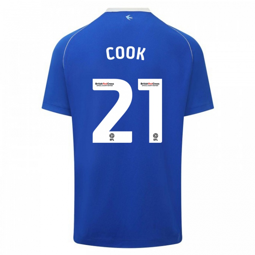 Herren Mikayla Cook #21 Blau Heimtrikot Trikot 2023/24 T-Shirt