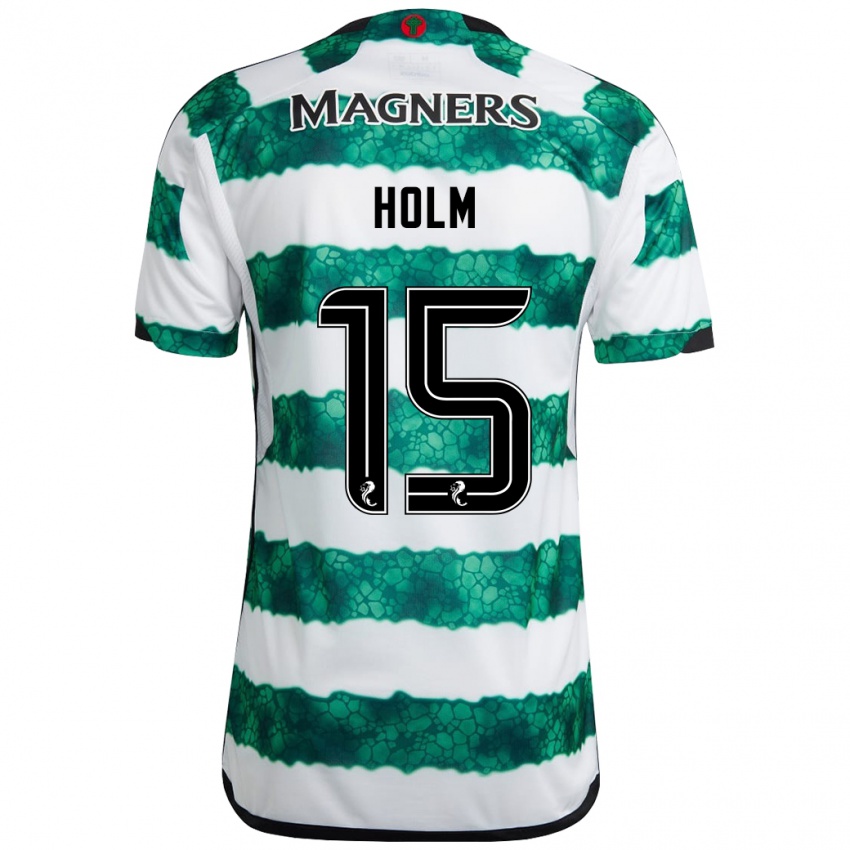 Herren Odin Thiago Holm #15 Grün Heimtrikot Trikot 2023/24 T-Shirt