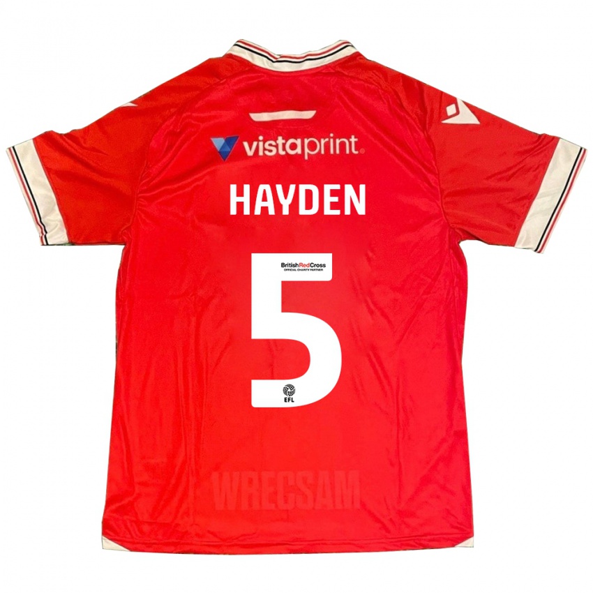 Herren Aaron Hayden #5 Rot Heimtrikot Trikot 2023/24 T-Shirt