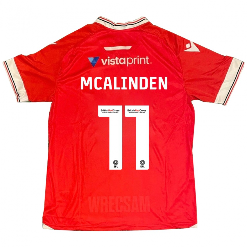 Herren Liam Mcalinden #11 Rot Heimtrikot Trikot 2023/24 T-Shirt