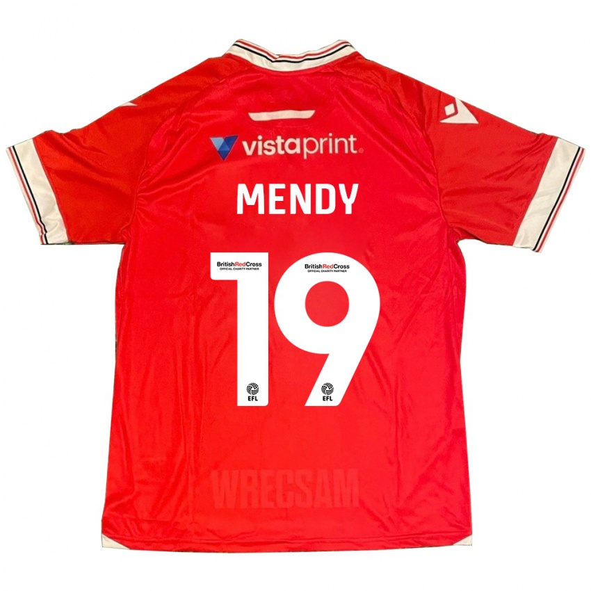 Herren Jacob Mendy #19 Rot Heimtrikot Trikot 2023/24 T-Shirt