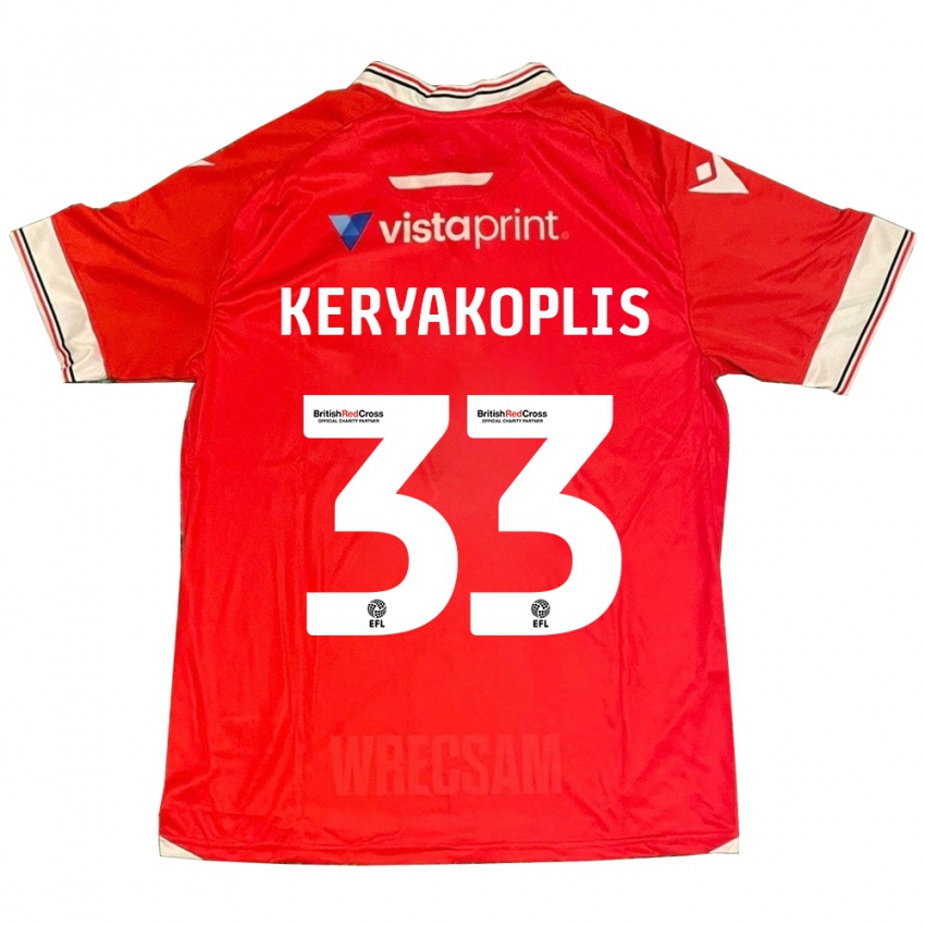 Herren Hannah Keryakoplis #33 Rot Heimtrikot Trikot 2023/24 T-Shirt