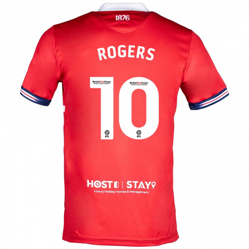 Herren Morgan Rogers #10 Rot Heimtrikot Trikot 2023/24 T-Shirt