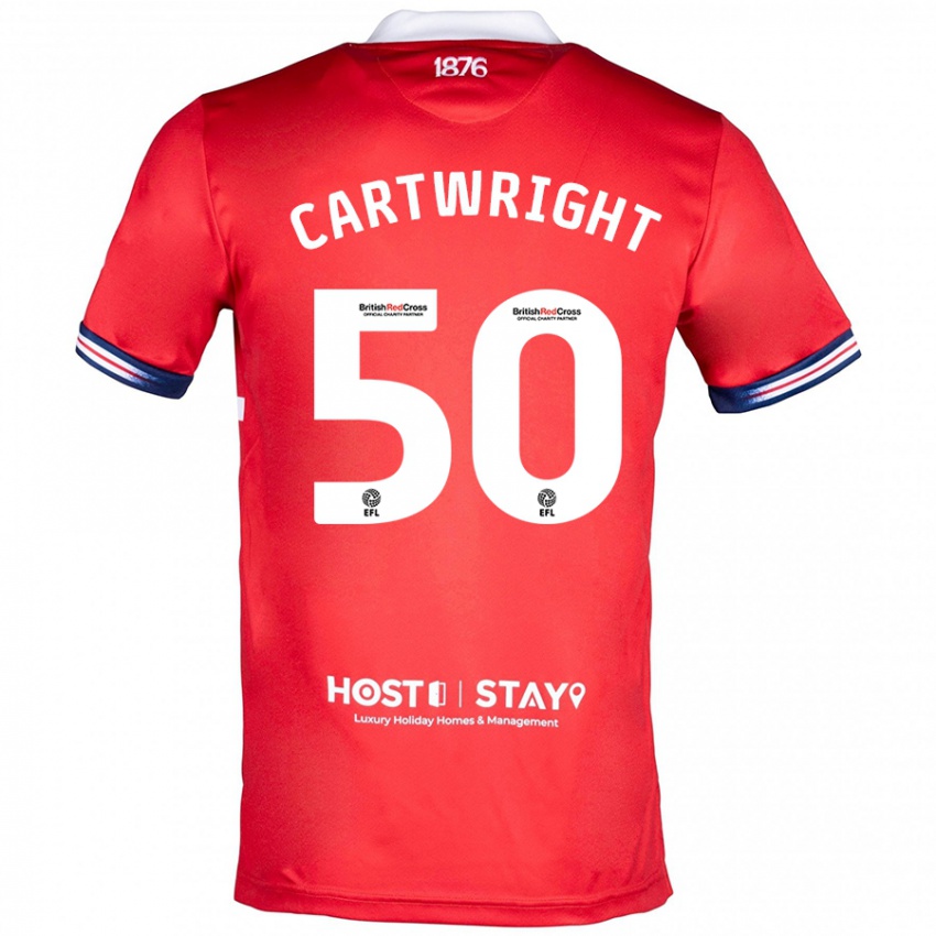 Herren Fin Cartwright #50 Rot Heimtrikot Trikot 2023/24 T-Shirt