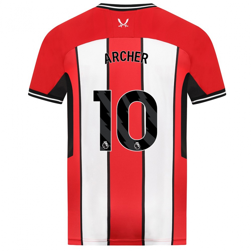 Herren Cameron Archer #10 Rot Heimtrikot Trikot 2023/24 T-Shirt