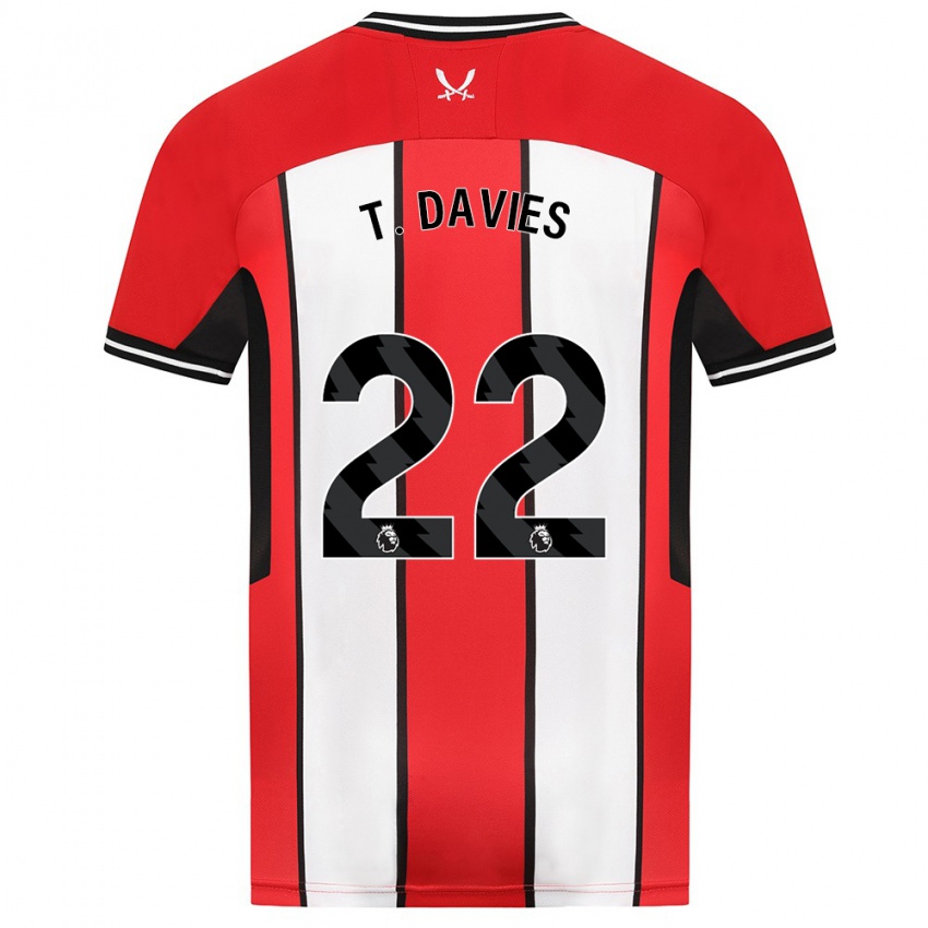 Herren Tom Davies #22 Rot Heimtrikot Trikot 2023/24 T-Shirt