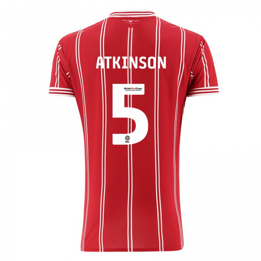 Herren Rob Atkinson #5 Rot Heimtrikot Trikot 2023/24 T-Shirt