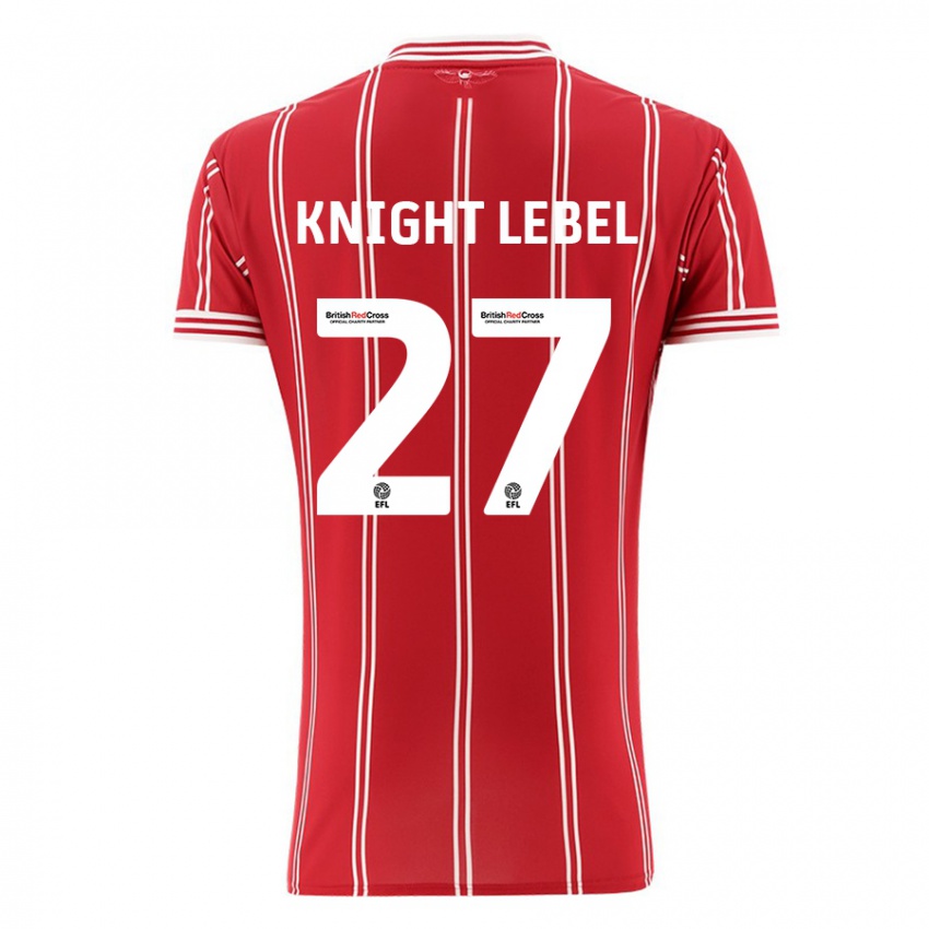 Herren Jamie Knight-Lebel #27 Rot Heimtrikot Trikot 2023/24 T-Shirt