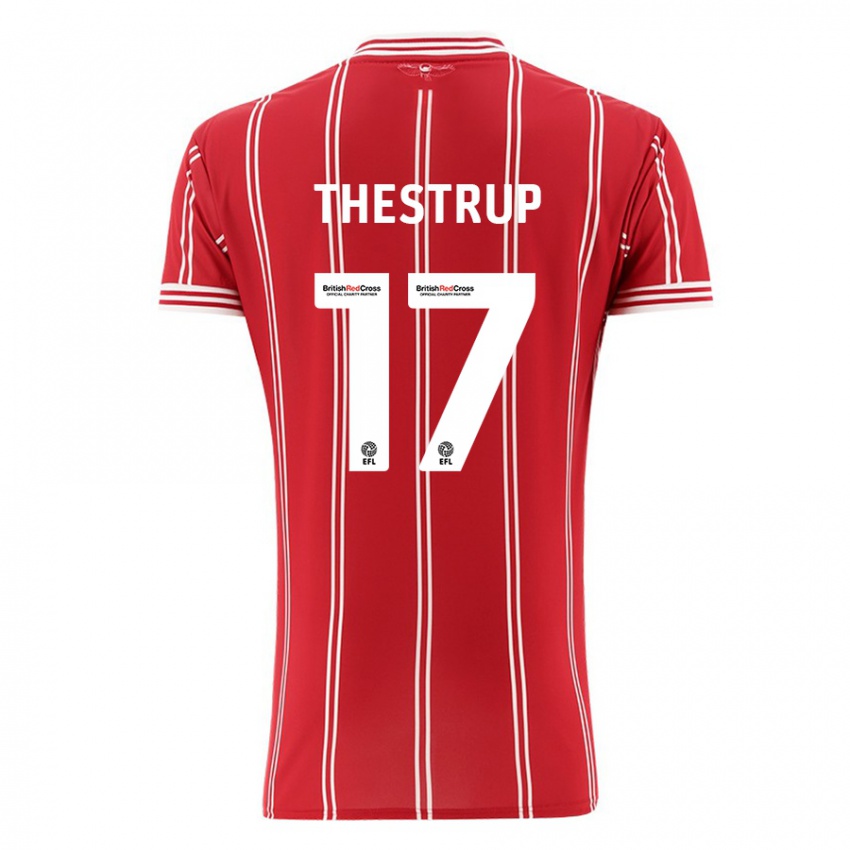 Herren Amalie Thestrup #17 Rot Heimtrikot Trikot 2023/24 T-Shirt