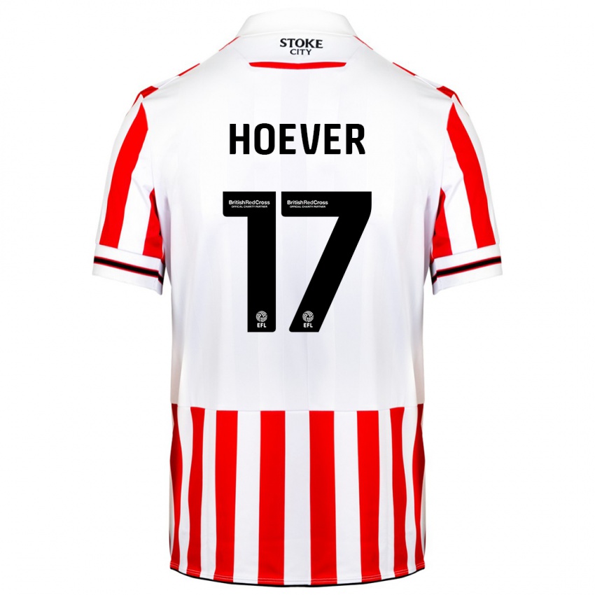 Herren Ki-Jana Hoever #17 Rot-Weiss Heimtrikot Trikot 2023/24 T-Shirt