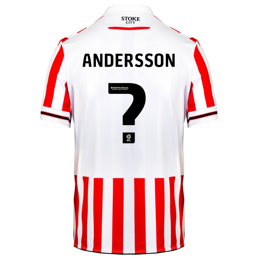 Herren Edwin Andersson #0 Rot-Weiss Heimtrikot Trikot 2023/24 T-Shirt