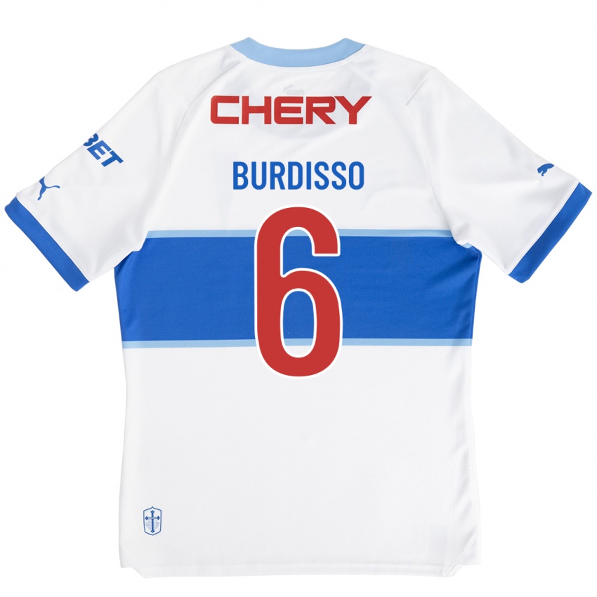 Herren Guillermo Burdisso #6 Weiß Heimtrikot Trikot 2023/24 T-Shirt